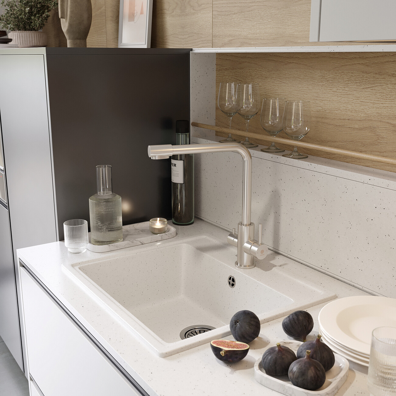 Смеситель для кухни из латуни сталь Domaci "Равенна" TR-01ni - изображение 4