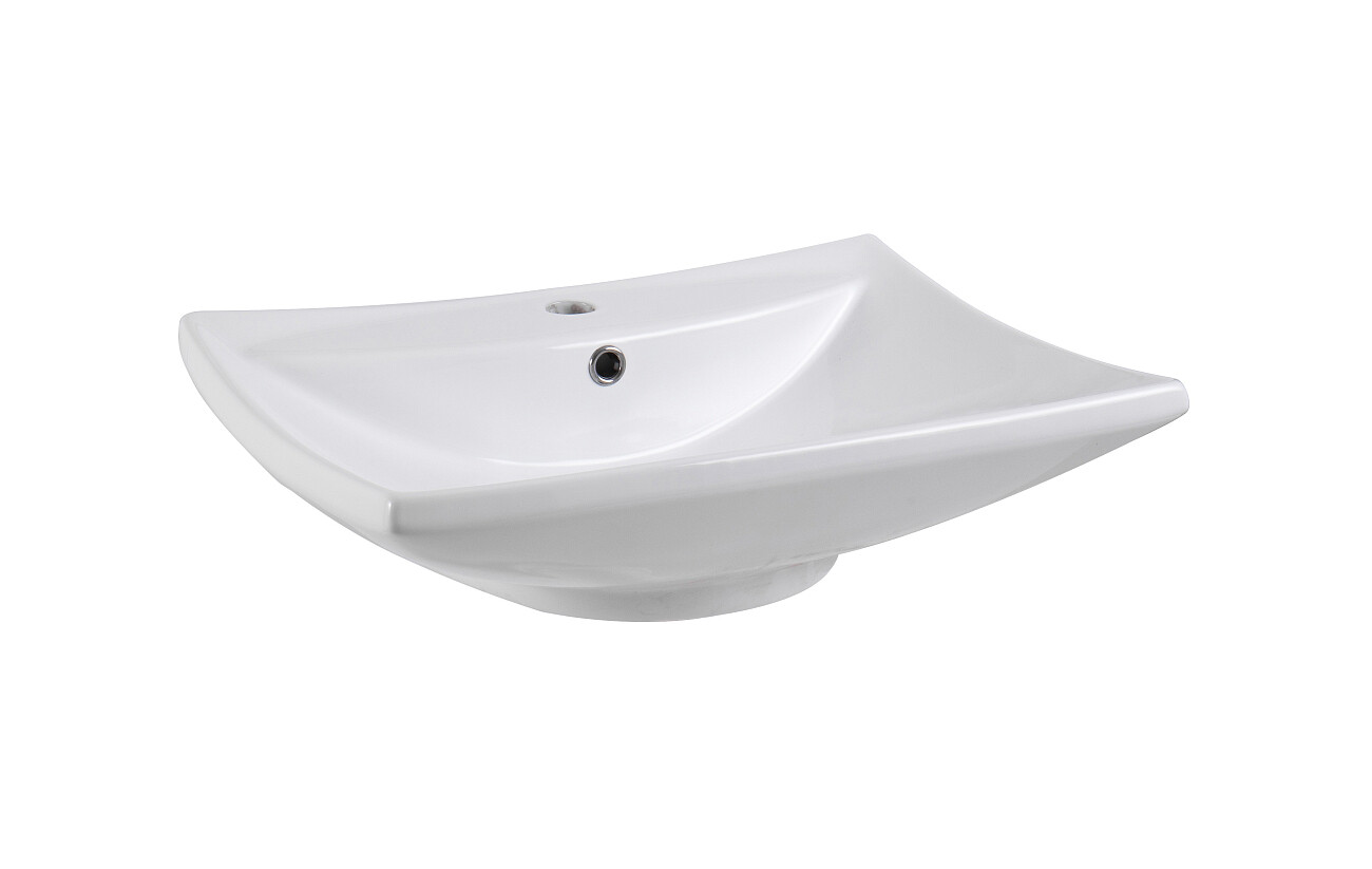 Раковина накладная фарфоровая прямоугольная 46х60 см белая Aquatek AQ5518-00 - изображение 4