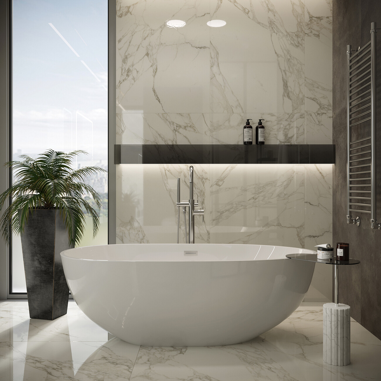 Ванна акриловая овальная 78х160 см белая глянцевая Artemis Leonia 1.05.413.146.01.1.28 - изображение 5