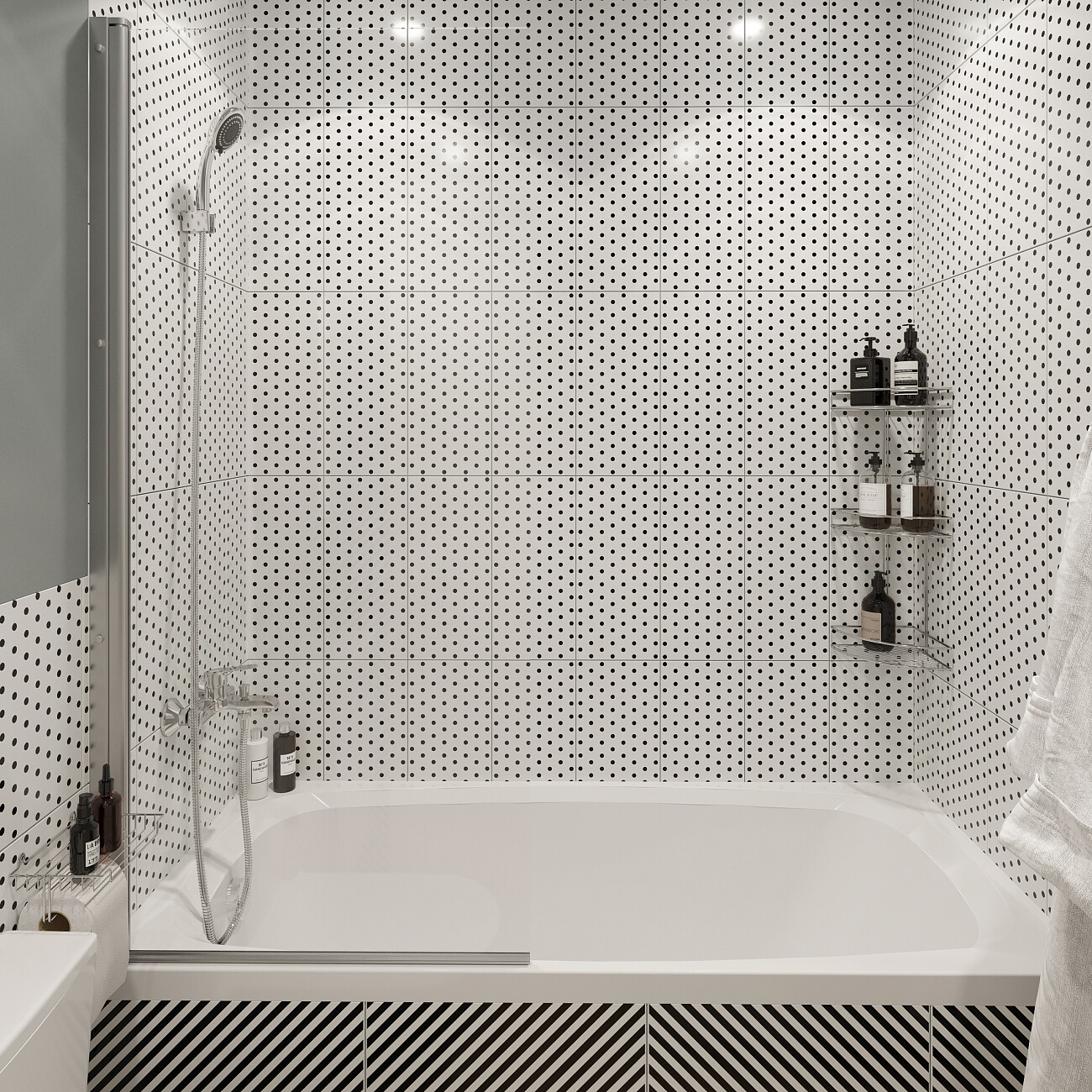 Смеситель для ванны и душа однорычажный с душевым гарнитуром хром Diwo "Муром" MU-02cr - изображение 5