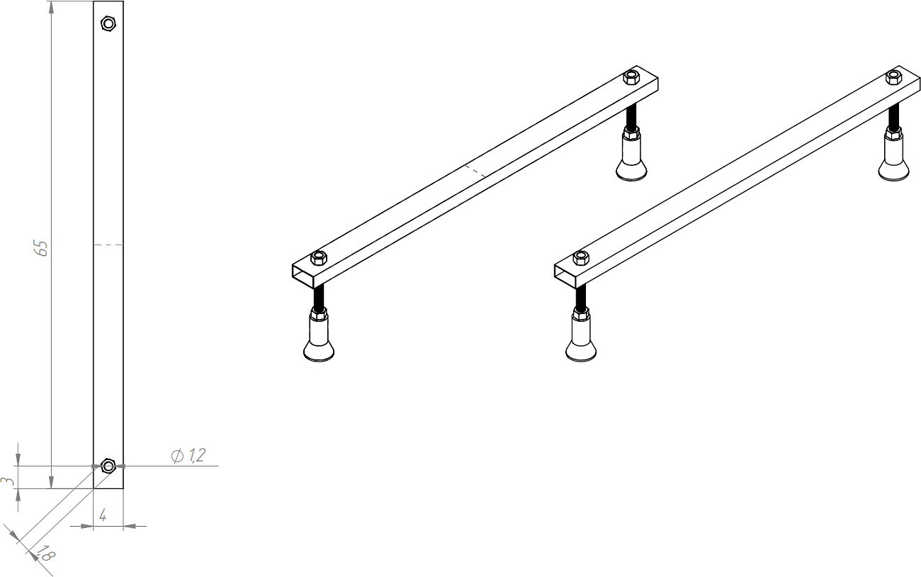 Ванна акриловая с ножками 170х75 см белая Stworki "Хальмстад" SW1017075026, SW5150170071 - изображение 5