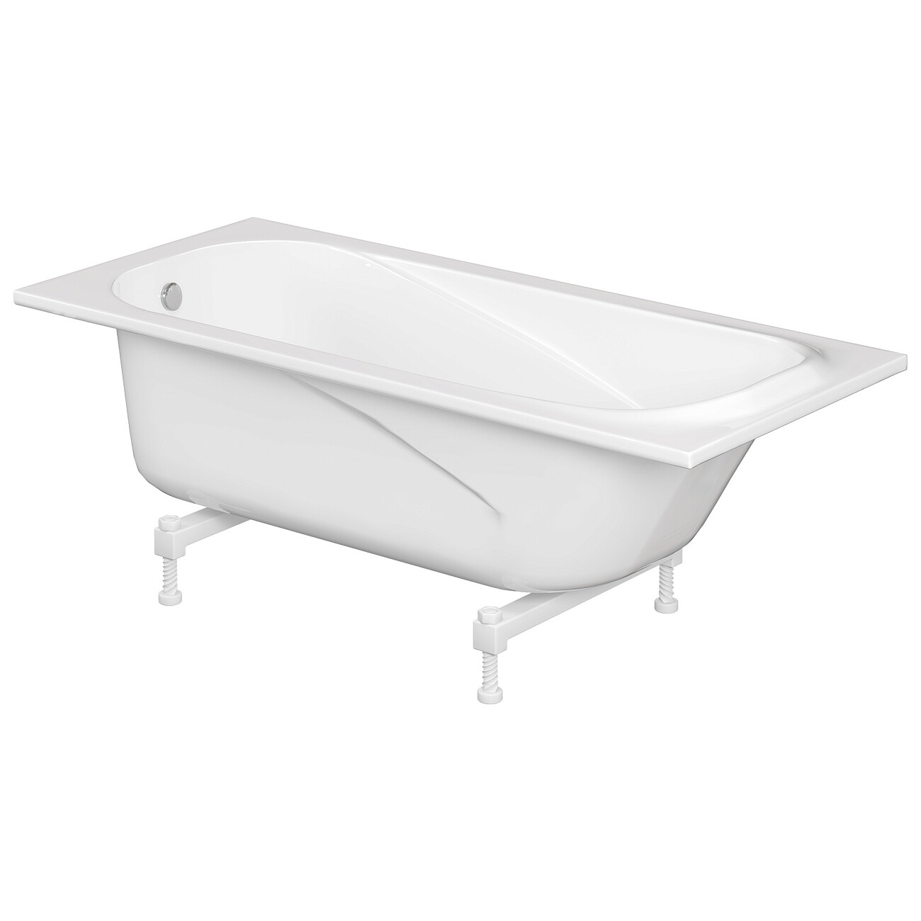 Ванна из литьевого мрамора с ножками 170х70 см белая Creto Nova 23-1112-23-112P - изображение 2