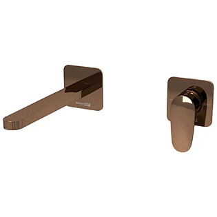 Смеситель для раковины встраиваемый с изливом розовое золото Wasserkraft A7751.289