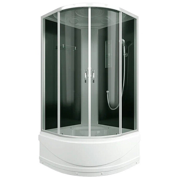 Душевая кабина четверть круга с высоким поддоном 90х90 см хром Erlit Comfort ER3509TP-C4-RUS - изображение 1