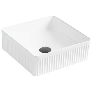 Раковина накладная квадратная 40 см белая Point &quot;Деметра&quot; PN43121