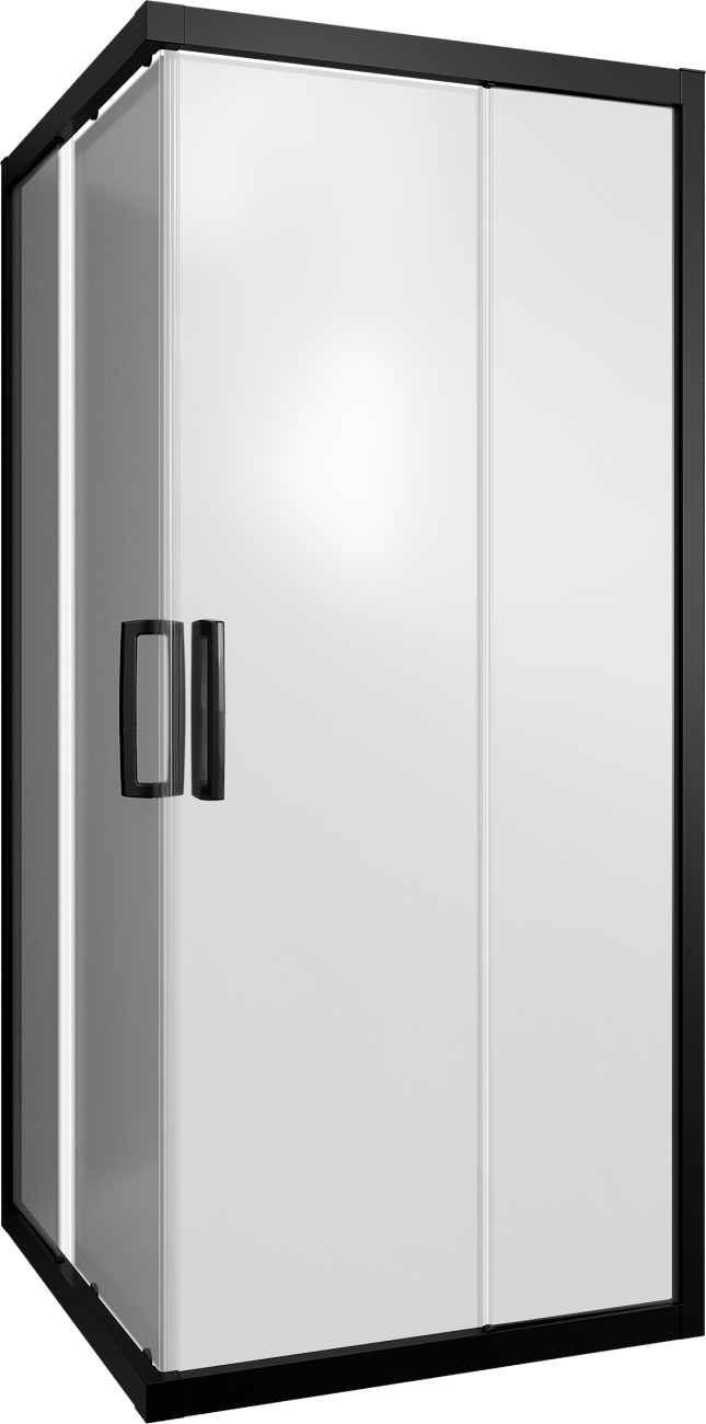 Душевой уголок 90х90 см черный матовый, стекло матовое Stworki "Дублин" - изображение 5