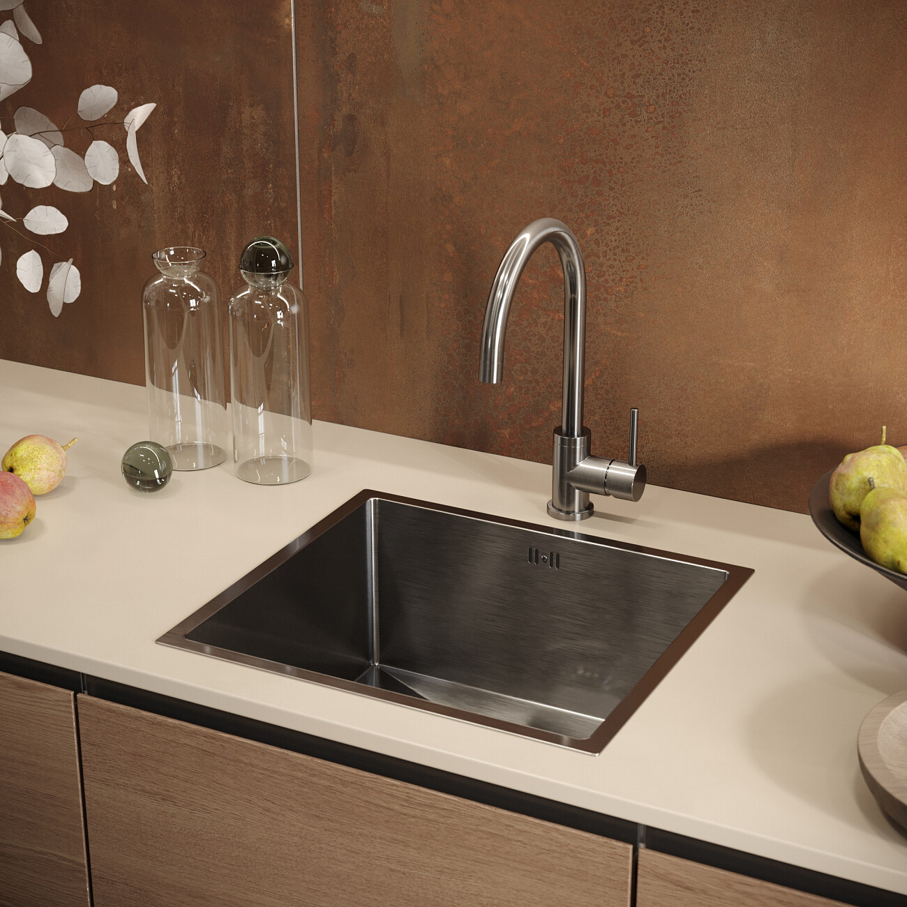 Смеситель для кухни однорычажный черный Domaci "Равенна" DCB 3004 - изображение 5