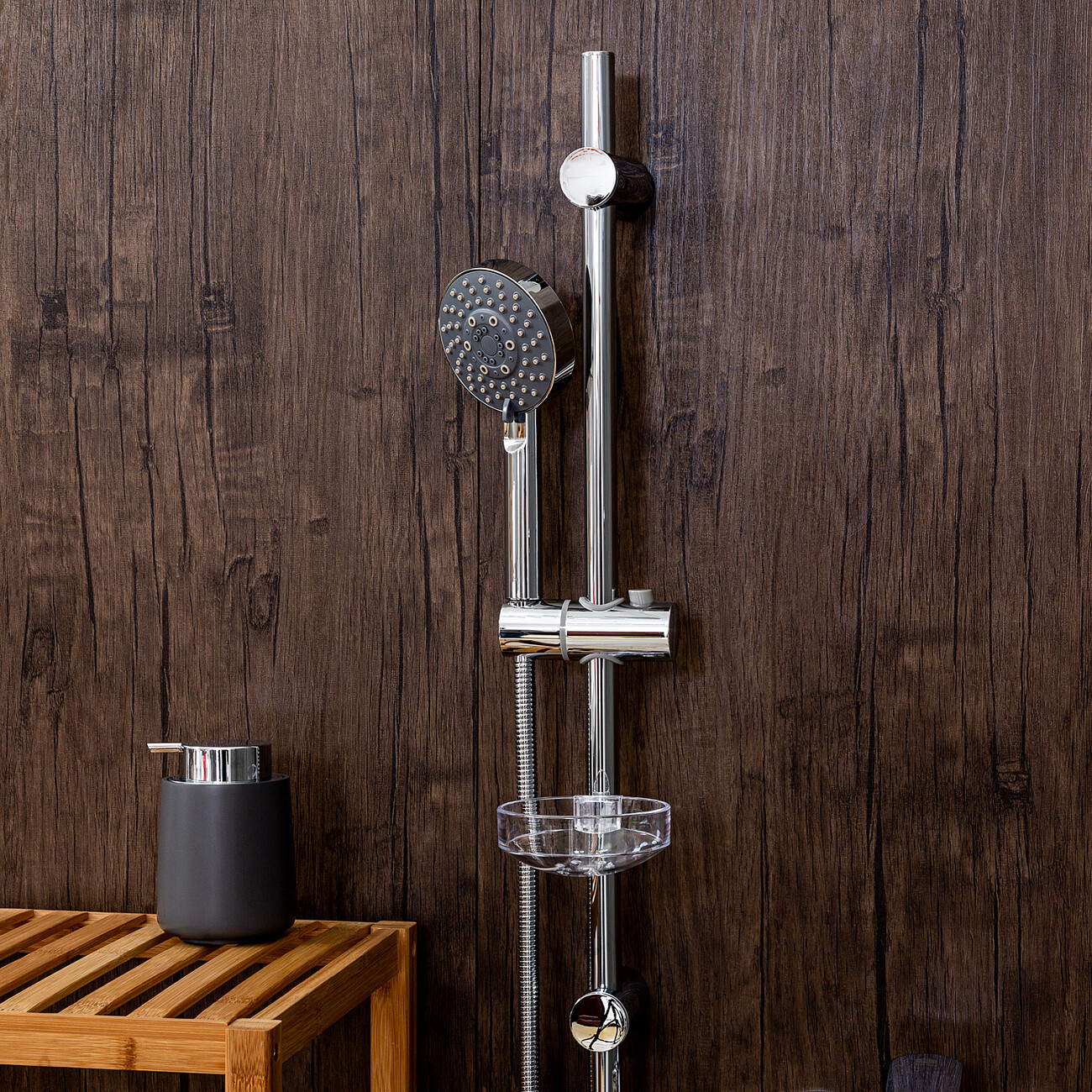 Душевая стойка с держателем и мыльницей хром Stworki "Брамминг" BR-04cr - изображение 9