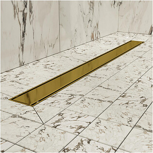 Душевой лоток с щелевой решеткой 80 см золото Ck Drain AQCP11-80 Plain