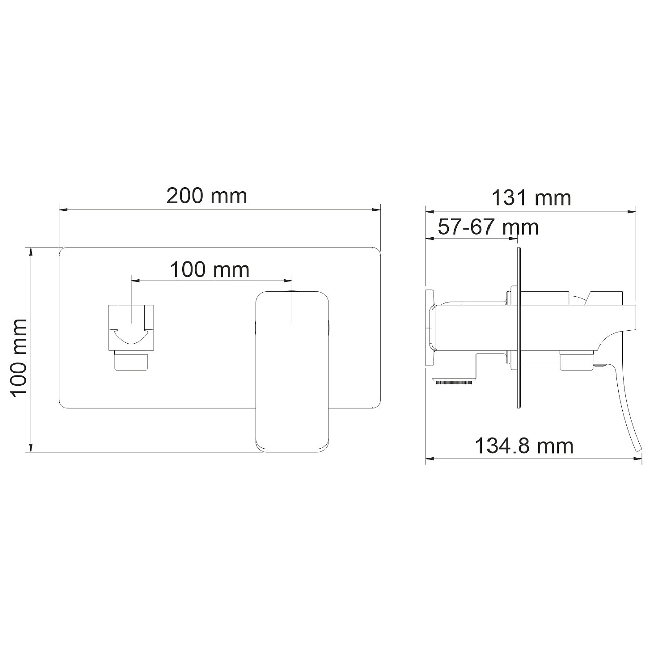 Гигиенический душ с встраиваемым смесителем хром Wasserkraft Aller 10638 - изображение 6