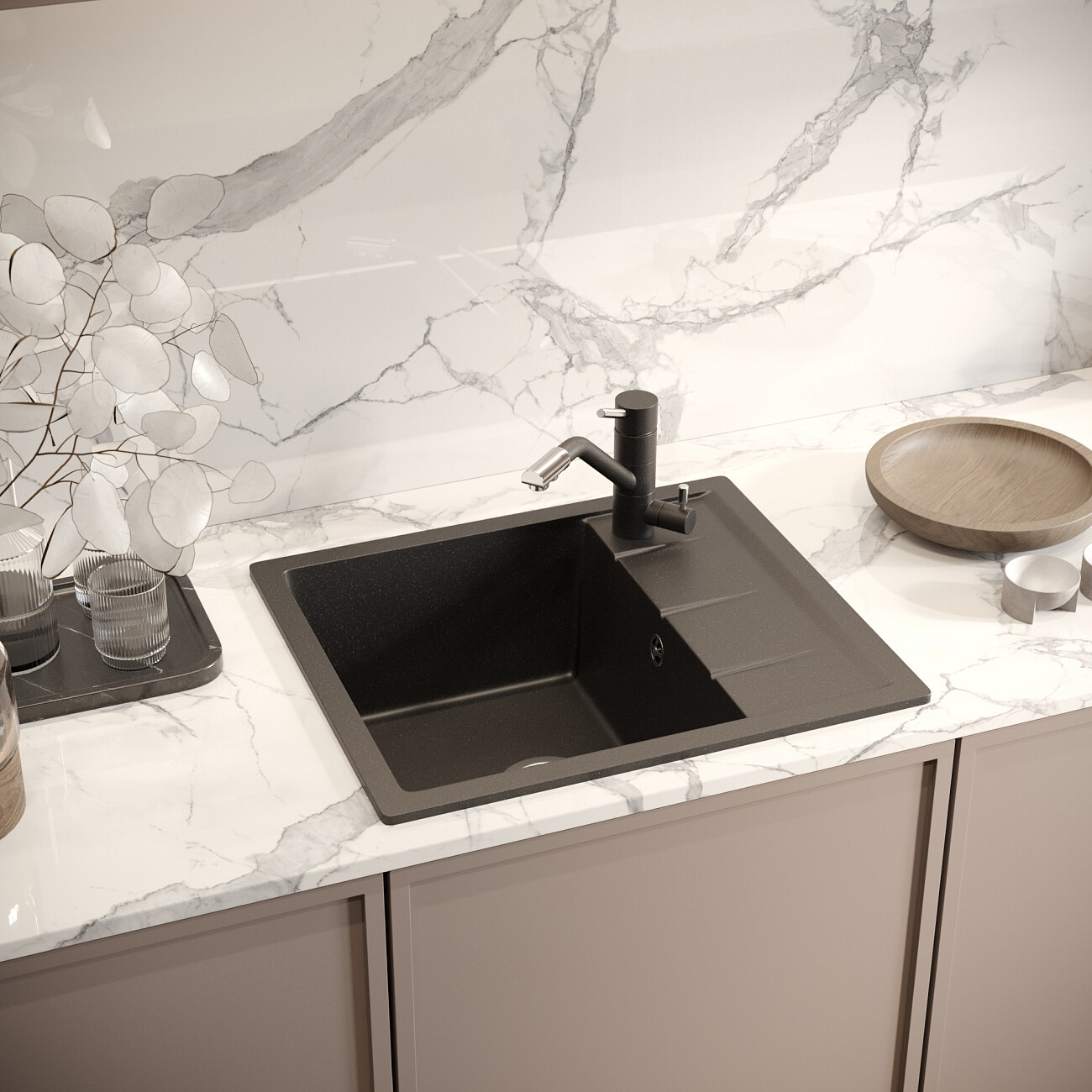 Смеситель для кухни однорычажный с изливом для фильтрованной воды морион Domaci "Солерно" DC-3008 - изображение 4