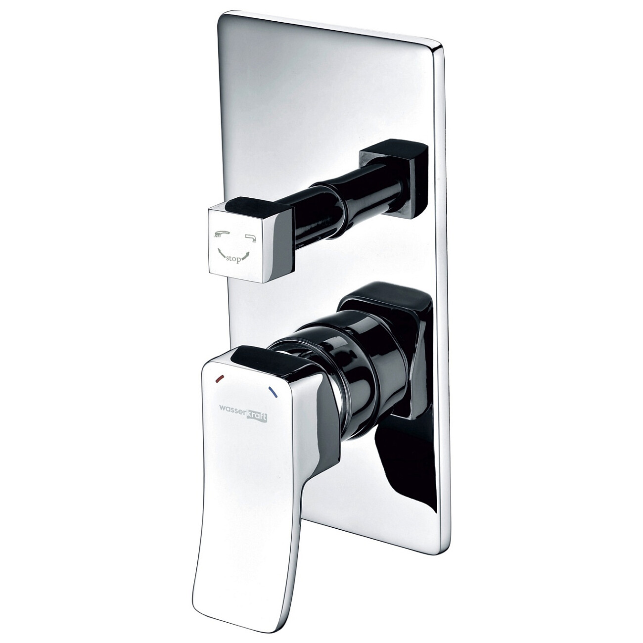 Смеситель для ванны и душа встраиваемый из латуни хром Wasserkraft 10641 - изображение 5