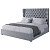 Кровать двуспальная 180х200 светло-серая Henbord
