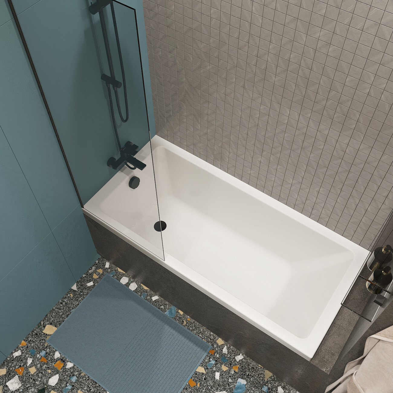 Ванна акриловая 70х150 см белая Diwo "Казань" Щ0000055163 - изображение 3