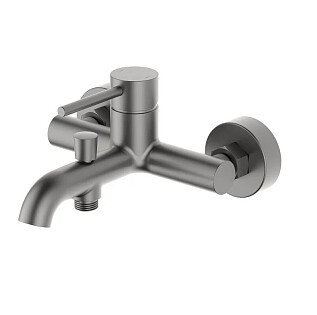 Смеситель для ванны однорычажный черный хром Aquatek &quot;Европа&quot; AQ1340BGM