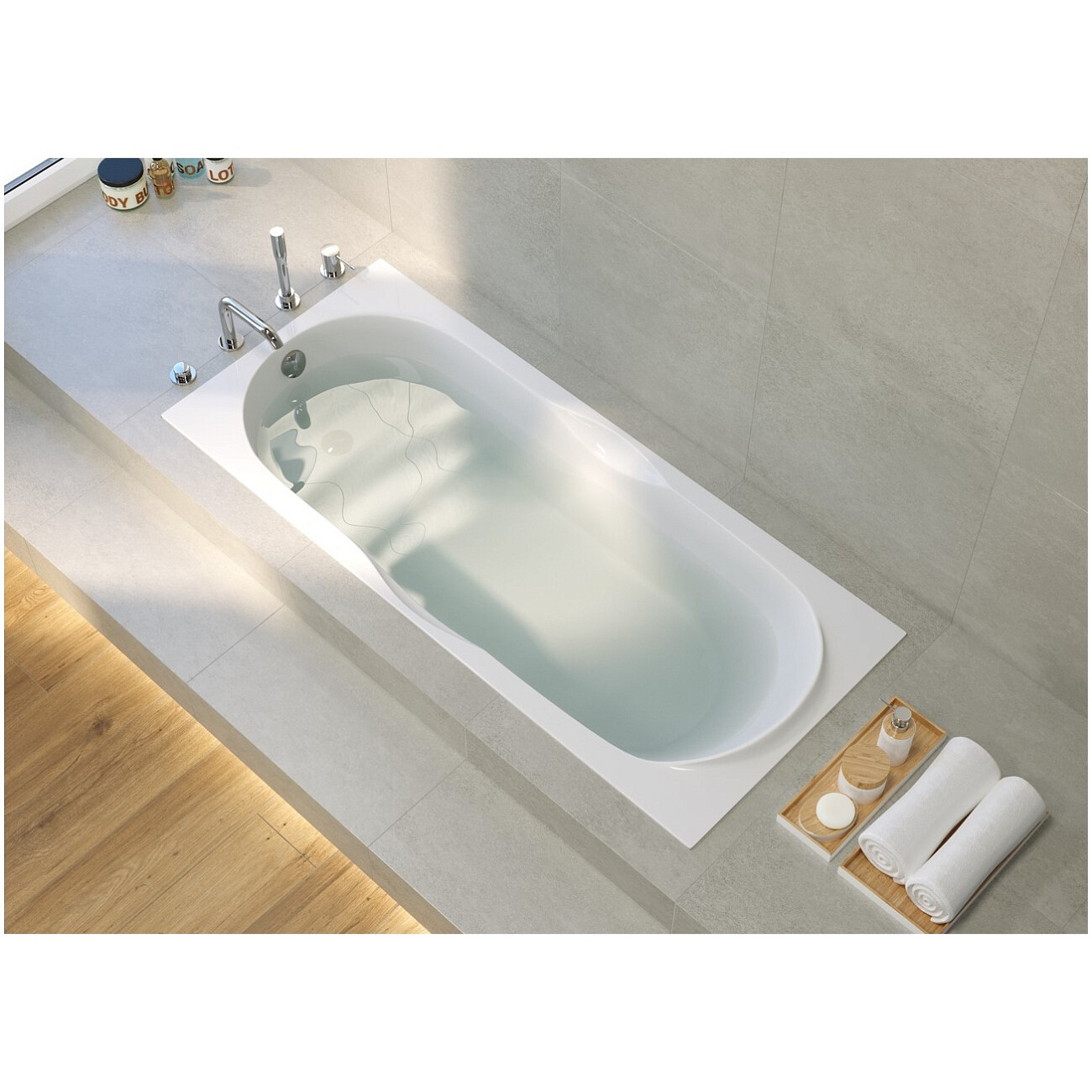 Ванна акриловая прямоугольная 75х170 см белая Creto Etna 1-1134 - изображение 11