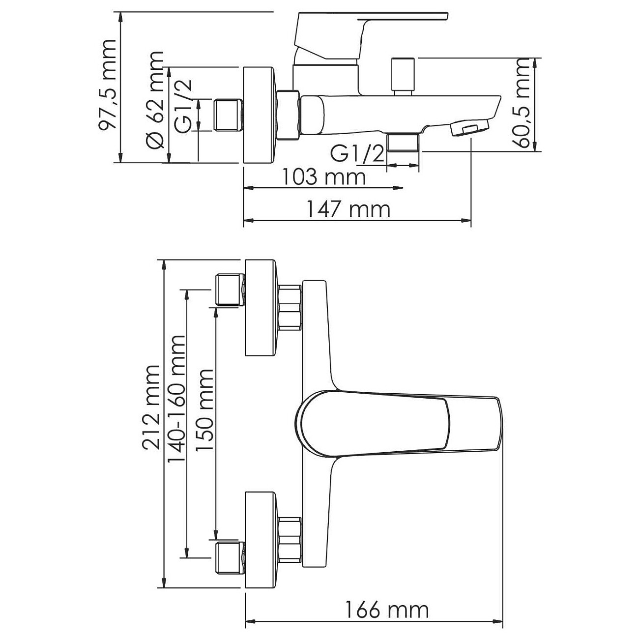 Душевой комплект с лейкой и коротким изливом хром Wasserkraft Dill 6101 - изображение 8