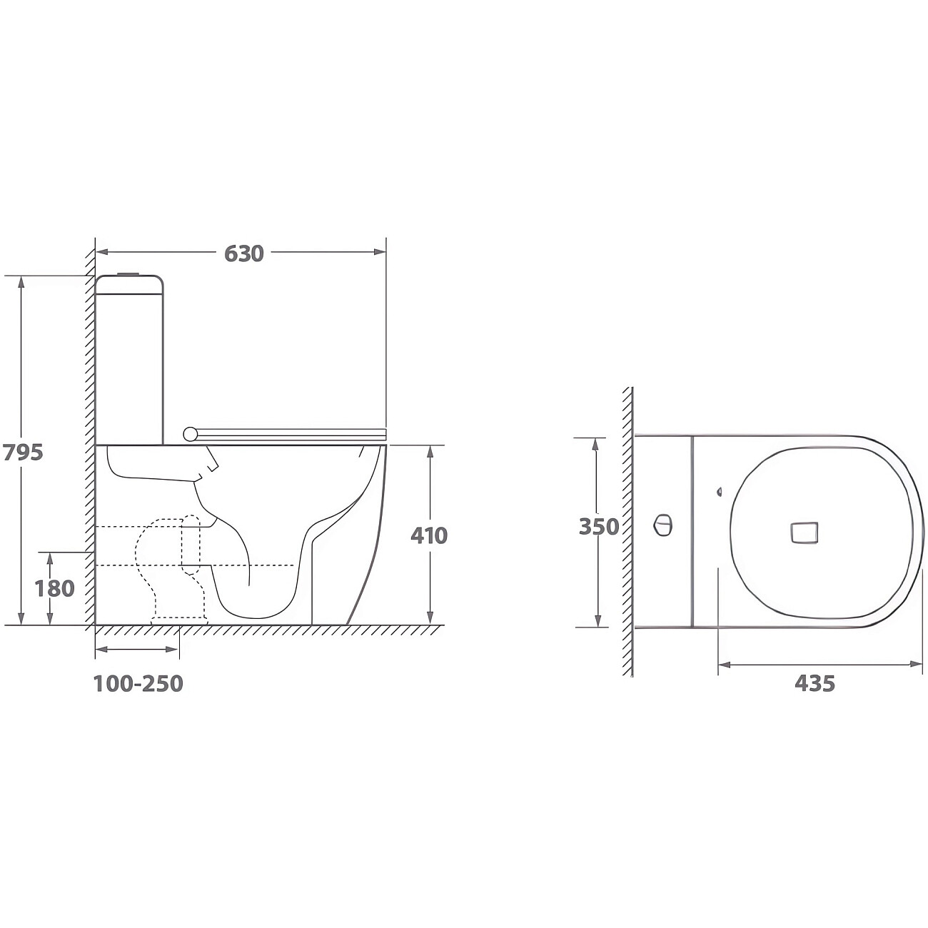 Унитаз напольный безободковый белый Cerutti SPA Vince Tornado CT10373 - изображение 7
