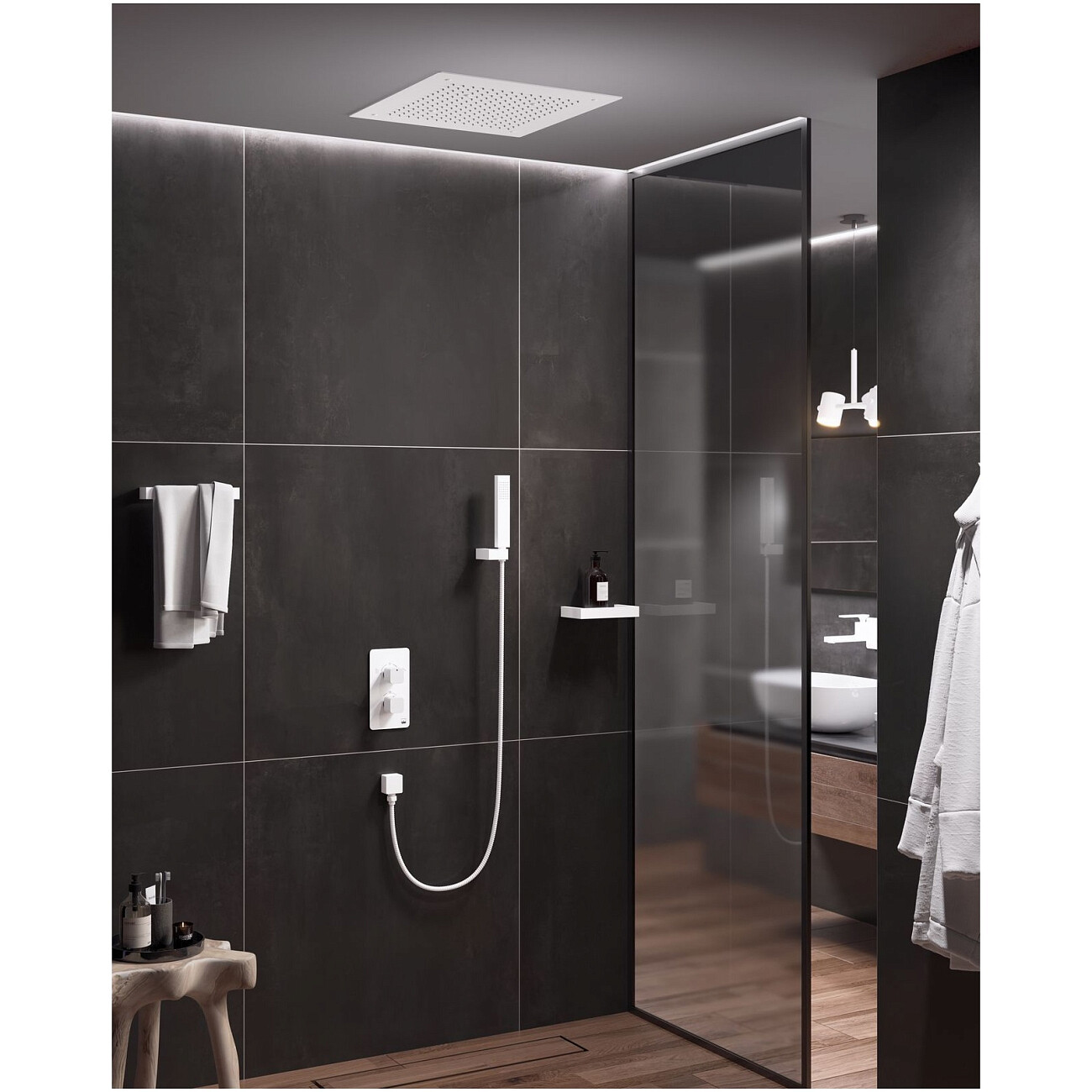 Душевая система с термостатом белая матовая Timo Petruma SX-5029-16SM - изображение 2