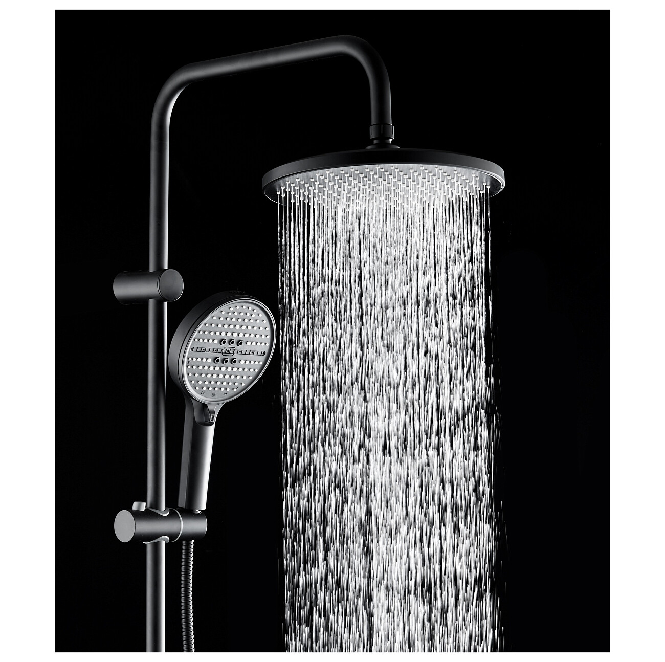 Душевая стойка с верхним душем черная Stworki "Хальмстад" S15180BK - изображение 10