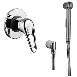 Смеситель встраиваемый с гигиеническим душем хром Lemark Luna LM4119C