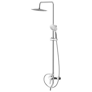 Душевой комплект с лейкой &quot;Тропический дождь&quot; хром Rossinka RS45-46