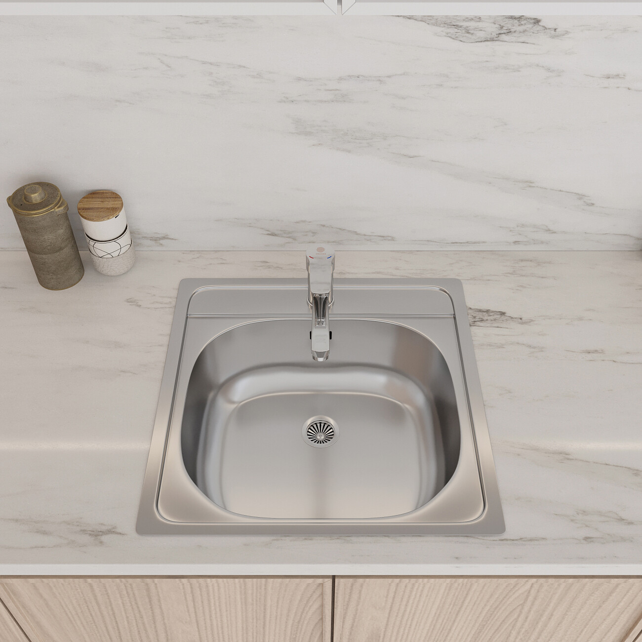 Смеситель для кухни латунный с вращающимся изливом хром Domaci "Равенна" D15-000cr - изображение 10