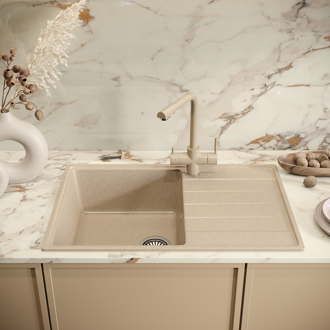 Мойка кухонная десерт Domaci "Солерно" DP 780-03 - изображение 2