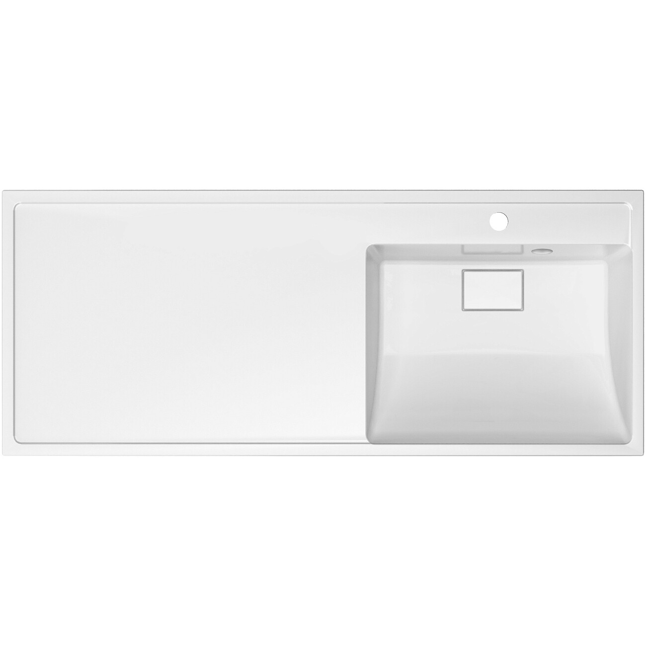 Раковина на стиральную машину со столешницей слева 50х110 см белая Stworki "Флом" SFnS1100R - изображение 6