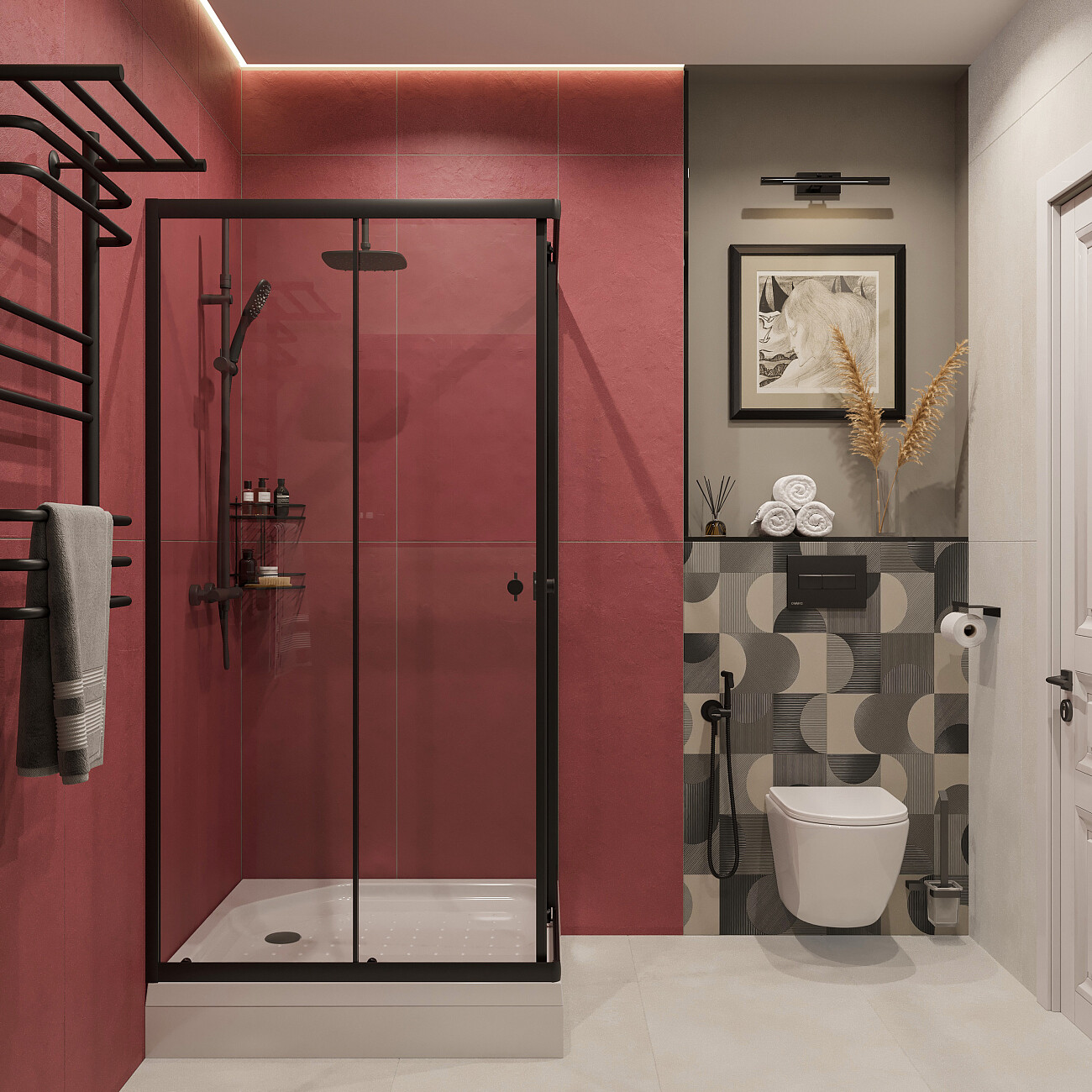 Душевой уголок квадратный 100х100 см черный Diwo "Анапа" Щ0000055507 - изображение 6