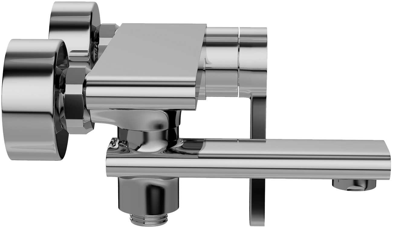 Смеситель для ванны с душем настенный с аэратором хром Stworki "Копенгаген" KP-02cr - изображение 8