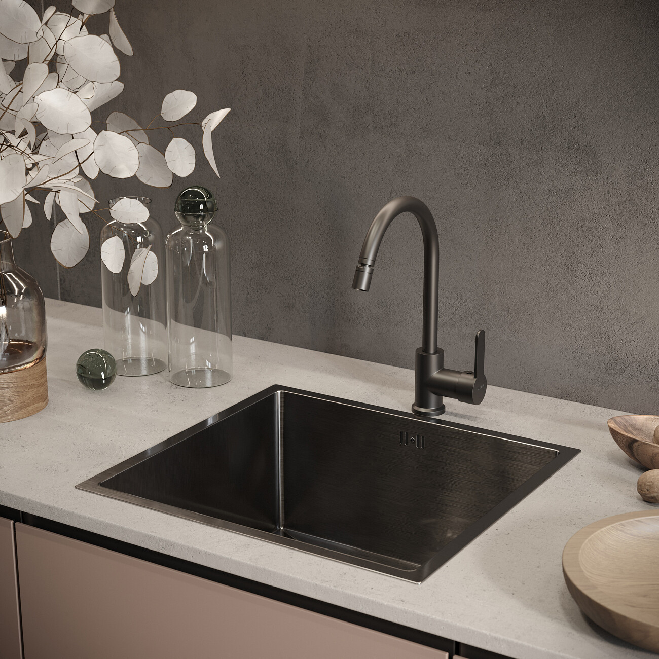 Смеситель для кухни черный Mega City MG-ZRV102-b - изображение 6