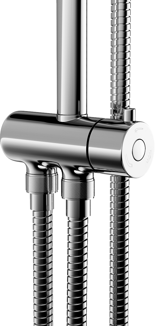 Душевая стойка с верхним душем и держателем хром Stworki "Эстерсунд" 36313-014-1B-FLC1 - изображение 6