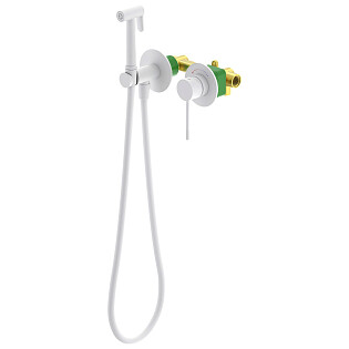 Гигиенический душ со смесителем белый матовый Timo Saona 2339-16SM