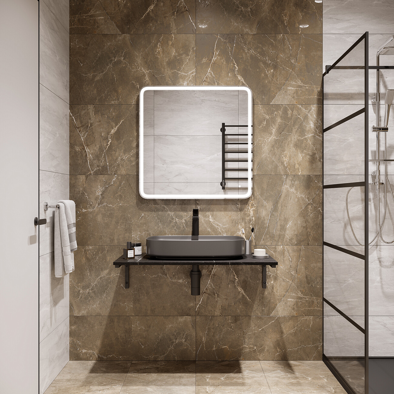 Раковина-чаша фаянсовая 65 см черная Stworki "Молде" 3064-110 - изображение 4