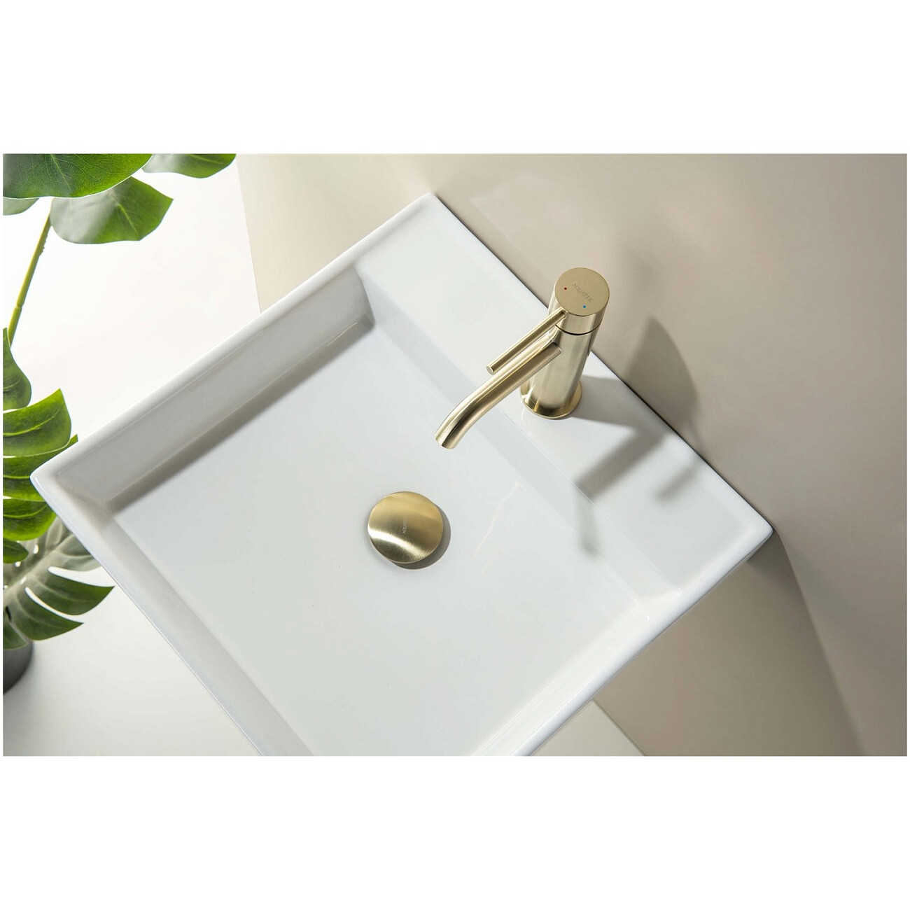 Донный клапан для раковины клик-клак шлифованное золото Aquatek AQ6002BG - изображение 4