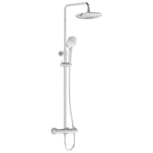 Душевой комплект с верхним душем и лейкой хром Vitra Aquaheat Bliss 240 2F A47205EXP