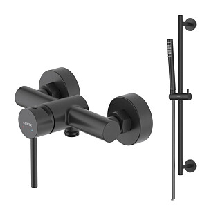 Душевой комплект однорычажный черный Aquatek &quot;Европа&quot; AQ1332MB Set 2 в 1