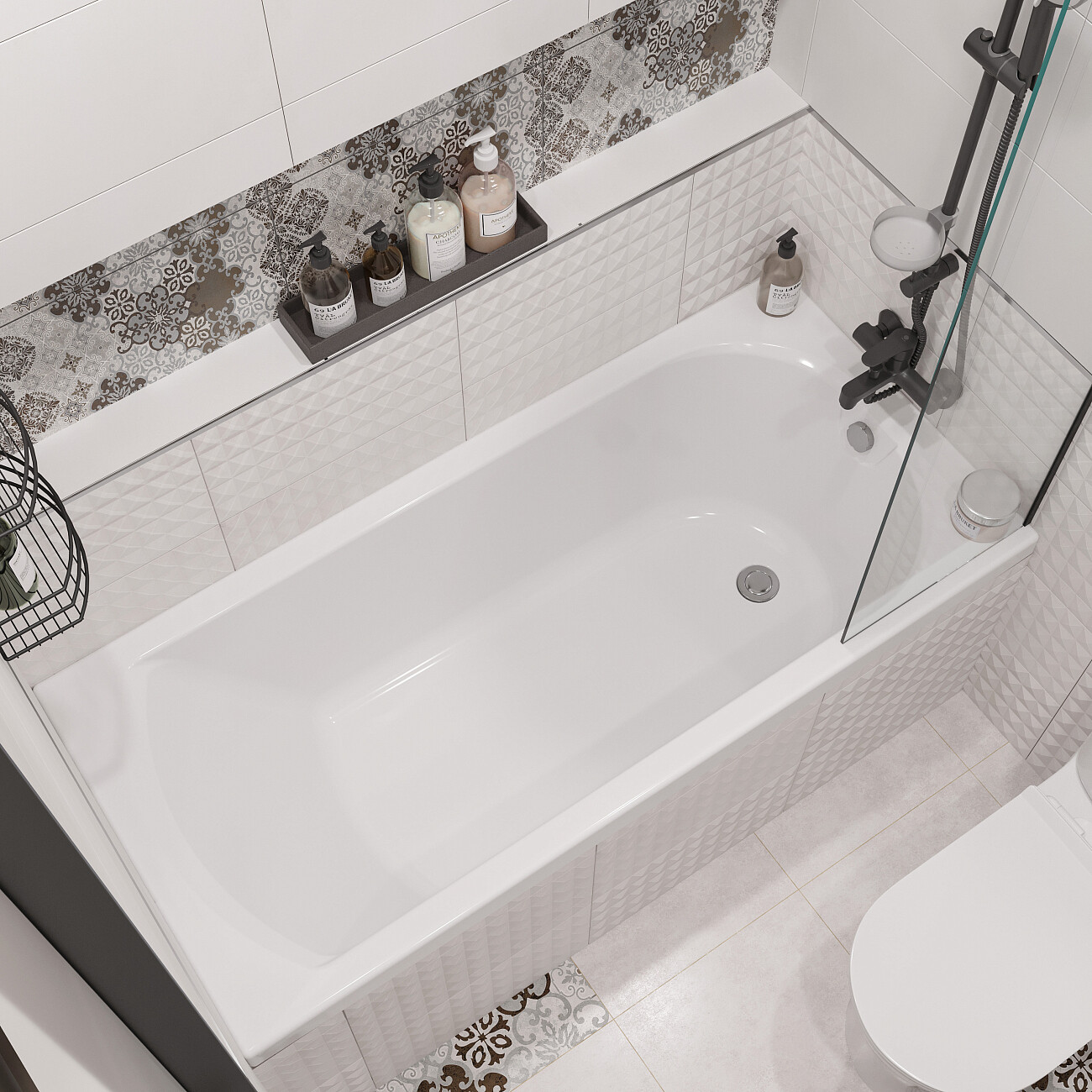 Ванна акриловая 70х150 см белая Diwo "Углич" Щ0000055172 - изображение 2