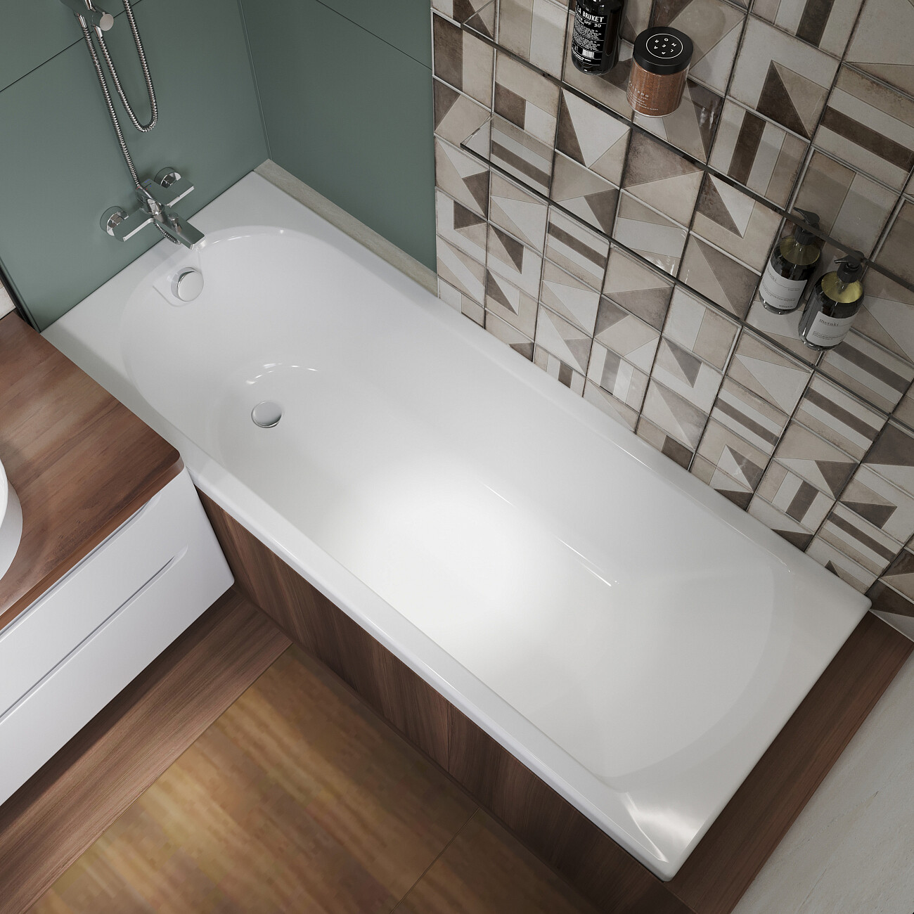 Ванна акриловая 70х150 см белая Diwo "Углич" Щ0000055172 - изображение 7