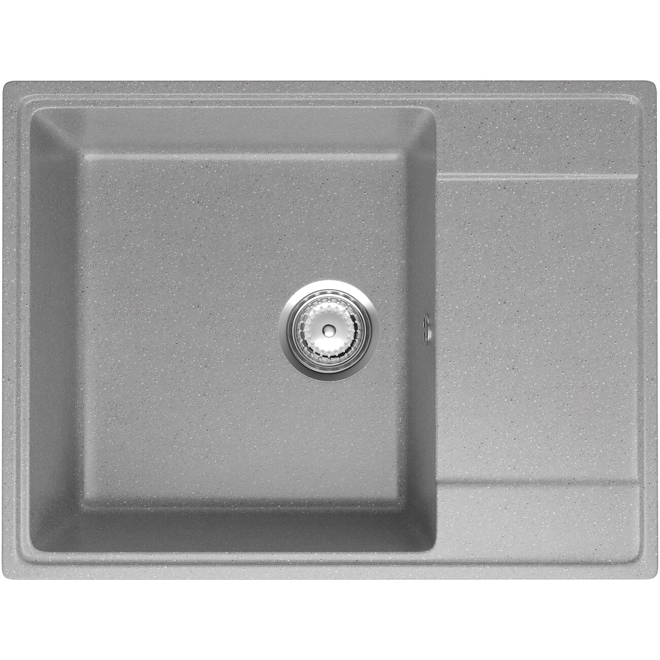 Мойка кухонная из искусственного мрамора с крылом серая Domaci "Палермо" PR-650-003 - изображение 10