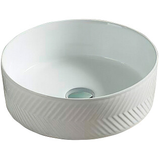 Раковина накладная керамическая круглая 36 см белая Melana MLN-320339