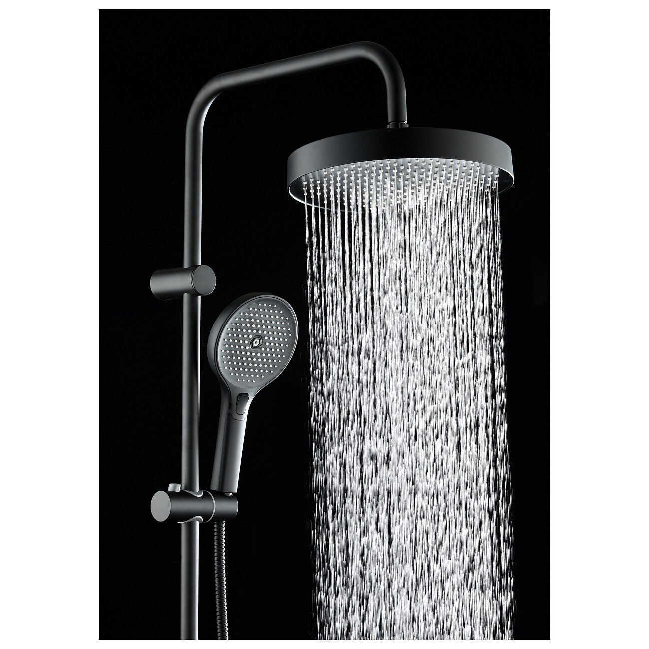 Душевая стойка с верхним душем черная Stworki "Монтре" S30180BK - изображение 10