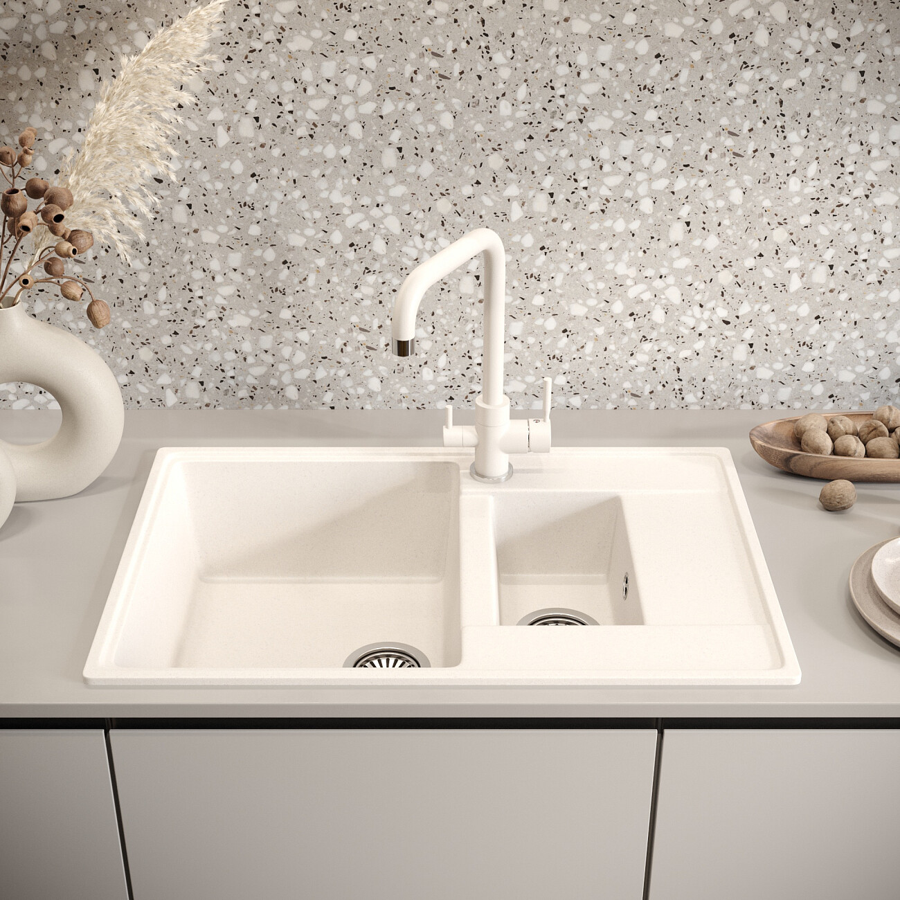 Мойка кухонная жасмин Domaci "Солерно" DP 780 1,5 K-01 - изображение 2