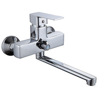 Смеситель для ванны однорычажный с душевым гарнитуром хром Ammore A4701-1