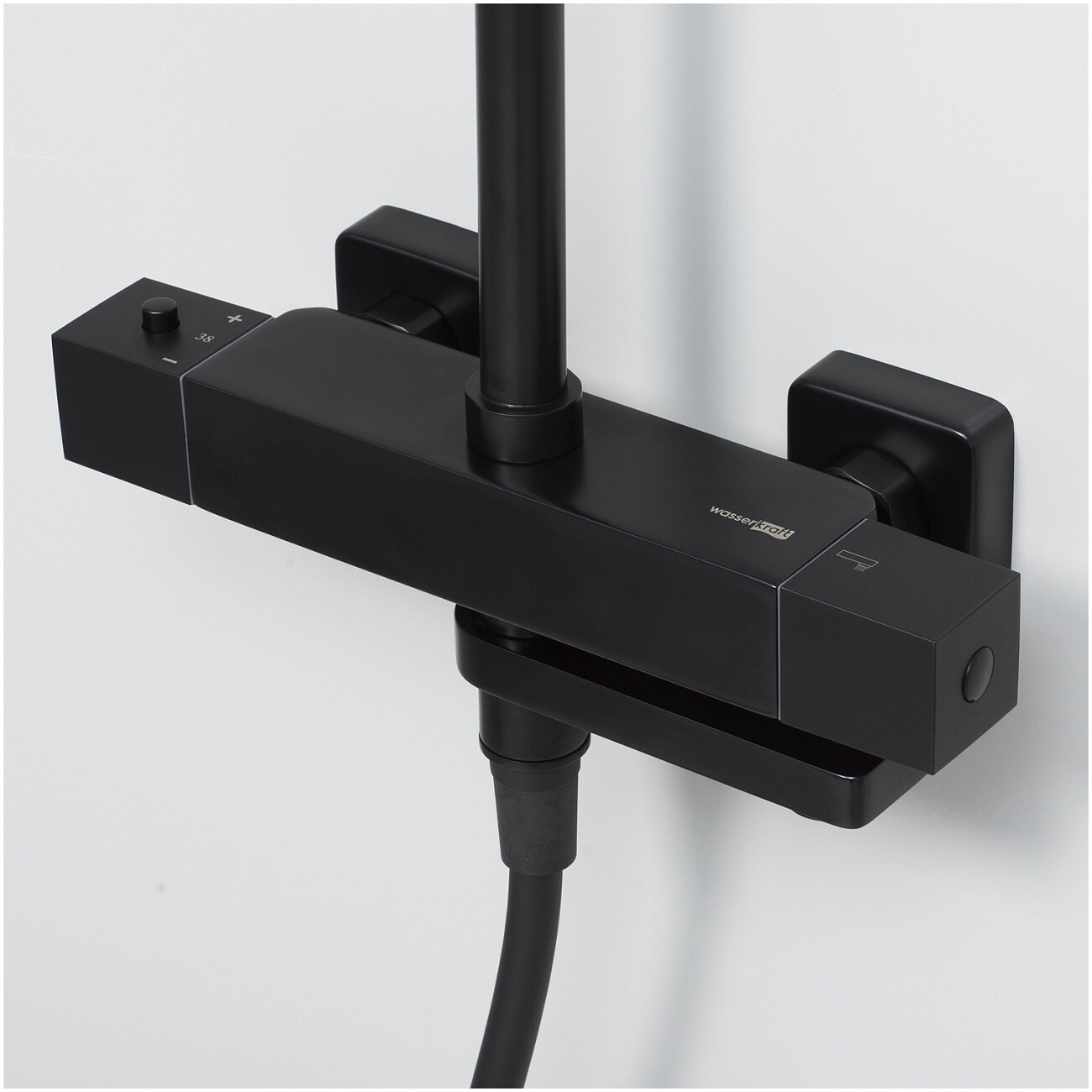 Душевой комплект с верхним душем и лейкой черный Wasserkraft A29901 Thermo - изображение 10