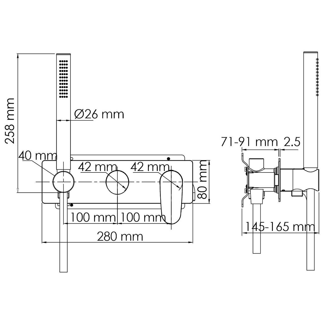 Душевой гарнитур со смесителем из латуни хром Wasserkraft 5877 - изображение 9