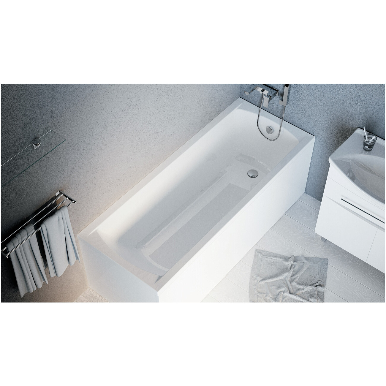Ванна акриловая 155х70 см белая Creto Modalia 9-15570 - изображение 4