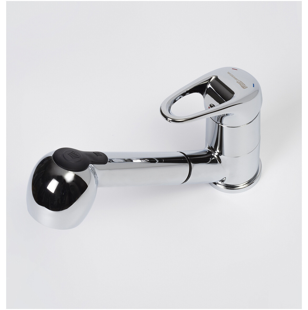 Смеситель для кухни из латуни хром с выдвижной лейкой Wasserkraft 6365 - изображение 10