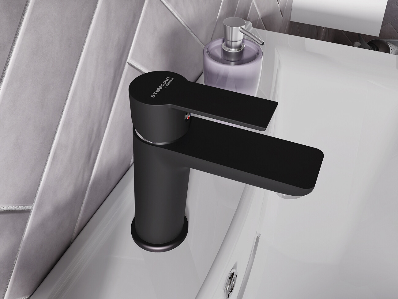 Смеситель для раковины однорычажный черный Stworki "Хельсинки" HFHS02130 - изображение 10